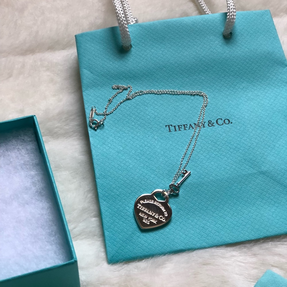 Tiffany & Co. Heart tag key pendant necklace